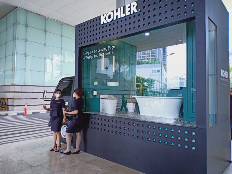 Mobile Showroom Kohler Indonesia di bawah Skybridge Area Grand Indonesia, Jakarta. (Foto: Pelopor/Ist.)