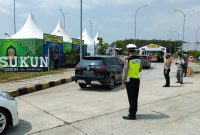 Salah satu pos penyekatan saat momen mudik Lebaran. (Foto: Pelopor/Tribratanews)