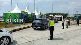 Salah satu pos penyekatan saat momen mudik Lebaran. (Foto: Pelopor/Tribratanews)