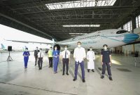 Garuda Rumahkan Sebagian Besar Pilot dan Potong Gaji Karyawan Hingga 50%. (Foto: Pelopor.id/Garuda Indonesia)