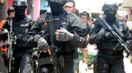 Ilustrasi Personel Densus 88 Antiteror Polri sedang bertugas. (Foto:Pelopor.id/Antara/Muhammad Iqbal)