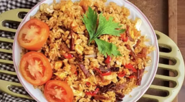 Nasi goreng dendeng sapi. (Foto: Pelopor.id/Cookpad) 