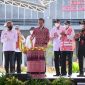 Presiden Jokowi saat meresmikan Bandara Tebelian, di Kab. Sintang, Kalbar, Rabu (08/12/2021) pagi. (Foto: Pelopor.id/BPMI Setpres/Muchlis Jr)
