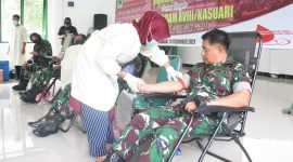 Jelang HUT Ke-5, Kodam XVIII/Kasuari Lakukan Aksi Bakti Sosial, Gelar Donor Darah. (Foto:Pelopor.id/TNI)