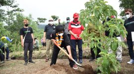 Menteri LHK dan Green Leaders Tanam Pohon Serentak di 34 Propinsi. (Foto:pelopor.id/KLHK)