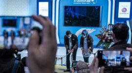 Menteri Pariwisata dan Ekonomi Kreatif/Kepala Badan Pariwisata dan Ekonomi Kreatif Sandiaga Uno resmi membuka Garuda Indonesia Travel Fair (GATF) 2021. (Foto: Pelopor.id/Kemenparekraf)