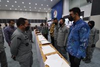 Kontrak Operasional Kegiatan Bakamla RI di 2022 Ditandatangani. (Foto:Pelopor.id/ :Humas Bakamla RI)