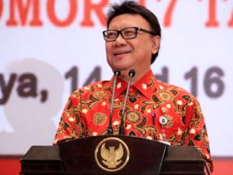 Menteri Pendayagunaan Aparatur Negara dan Reformasi Birokrasi (PANRB) Tjahjo Kumolo. (Foto:Pelopor.id/Setkab)