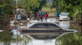 Salah satu area yang terendam banjir di Selangor. (Foto: Pelopor.id/Antara/Xinhua)