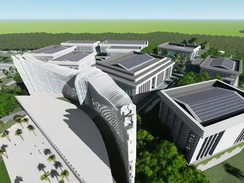 Pra-desain Istana Negara di Ibu Kota Negara baru karya I Nyoman Nuarta. (Foto:Pelopor.id/Youtube)