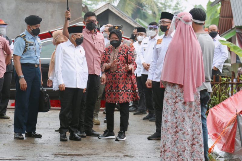 Wakil Presiden Ma'ruf Amin apresiasi gerak cepat Kementerian Sosial bantu korban gempa Pandeglang, Banten. (Foto: Pelopor.id/Kemensos) 
