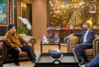 Menko Perekonomian Airlangga Hartarto menerima kunjungan Menteri Pertanian dan Wilayah Utara Australia David Littleproud MP di Jakarta. (Foto: Pelopor.id/ekon.go.id)
