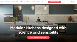 Tampilan situs resmi Livspace. (Foto: Pelopor.id/livspace.com)