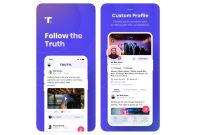 Aplikasi Truth Social. (Foto: Pelopor.id/ (SS Truth Social web)