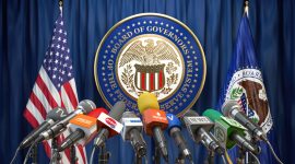 Ilustrasi logo Bank Sentral Amerika Serikat (Federal Reserve/The Fed). (Foto:Pelopor.id/Shutterstock)