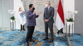 Menteri BUMN Erick Thohir dan bertemu dengan Sir Tony Blair. (Foto:Pelopor.id/Humas Kementerian BUMN)
