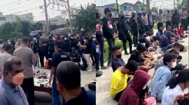 Penggerebekan narkoba di Kampung Bahari yang melibatkan 700 personel gabungan pada Rabu (09/03/2022). (Foto:Pelopor.id/ist)