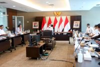 Kementerian Sosial menggelar pertemuan dengan Lembaga Kebijakan Pengadaan Barang/Jasa Pemerintah (LKPP) Kamis, (31/03/2022). (Foto: Humas Kemensos)