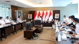 Kementerian Sosial menggelar pertemuan dengan Lembaga Kebijakan Pengadaan Barang/Jasa Pemerintah (LKPP) Kamis, (31/03/2022). (Foto: Humas Kemensos)