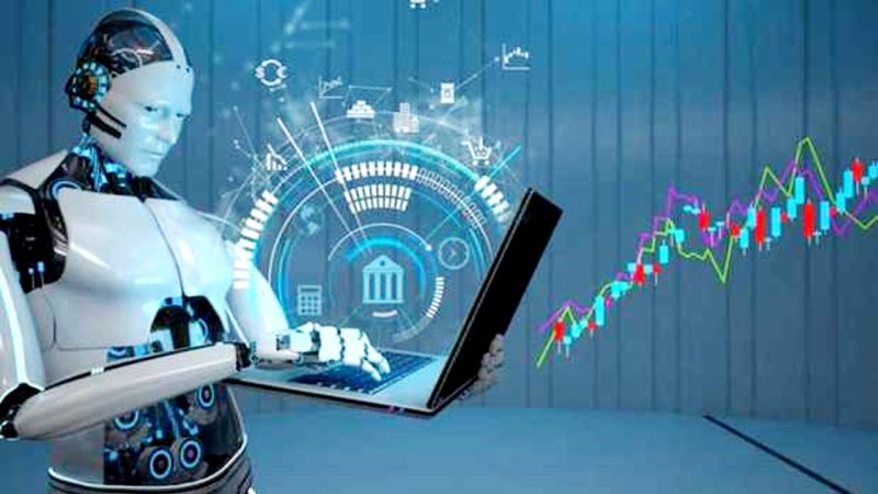 Ilustrasi robot trading. (foto:pelopor.id/Ist)