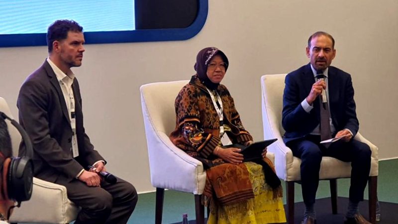 Menteri Sosial, Tri Rismaharini menghadiri Kongres Kewirausahaan Global (GEC), yang digelar di Riyadh, Arab Saudi, Senin, (28/03/2022). (Foto:Kemensos)