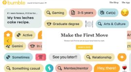 Tangkapan layar tampilan situs resmi Bumble. (Foto: Pelopor.id/bumble.com) 