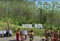 Ritual Kendi Nusantara di Titik Nol Kilometer IKN. (Foto: Pelopor.id/Youtube Sekretariat Presiden)