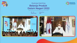 Menteri Perindustrian Agus Gumiwang Kartasasmita menghadiri acara Business Matching Belanja Produk Dalam Negeri 2022 secara virtual. (Foto: Pelopor.id/Kemenperin) 