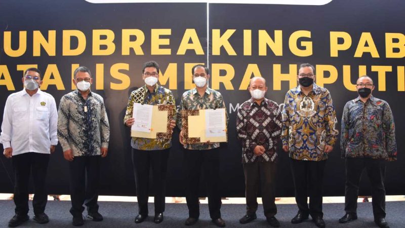 Proyek Pembangunan Pabrik Katalis Merah Putih telah mulai dilaksanakan. (Foto: Pelopor.id/Pertamina) 