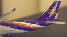 Ilustrasi pesawat Thai Airways International. (Foto: Pelopor.id/Pixabay/Rattakarn)