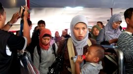Ilustrasi mudik bawa anak. (Foto: Voa)