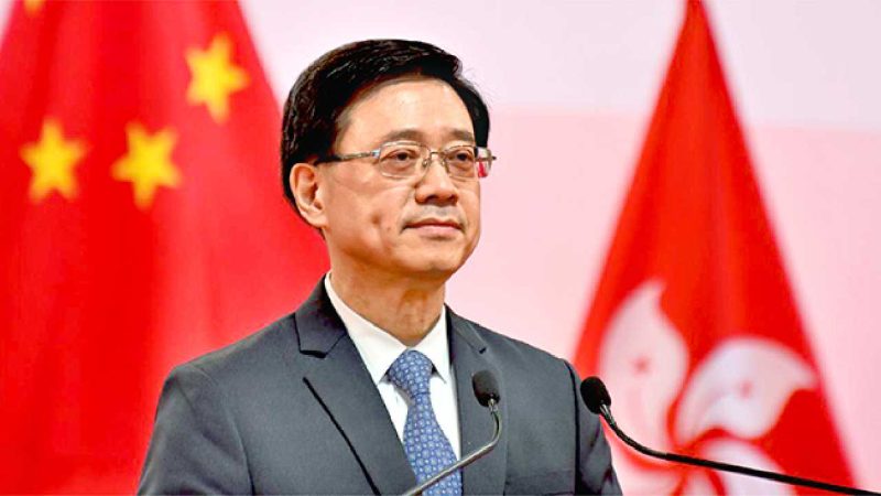 John Lee akan menjadi satu-satunya kandidat dalam pemilihan 8 Mei untuk posisi teratas di Hong Kong. (Foto: Pelopor.id/cso.gov.hk) 