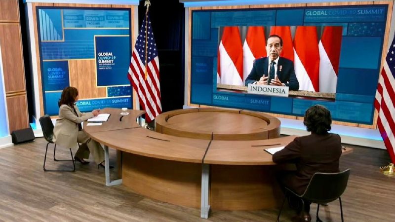 Presiden Joko WIdodo saat berpidato secara virtual pada Global Covid-19 Summit yang digelar di Washington DC, Amerika Serikat, Kamis (12/05/2022). (Foto: Pelopor.id/Setkab)