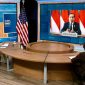 Presiden Joko WIdodo saat berpidato secara virtual pada Global Covid-19 Summit yang digelar di Washington DC, Amerika Serikat, Kamis (12/05/2022). (Foto: Pelopor.id/Setkab)