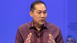 Menteri Perdagangan Muhammad Lutfi dalam panel diskusi “The Biggest Trade Deal in the World” di Davos, 26 Mei 2022. (Foto:Pelopor.id/Kemendag)
