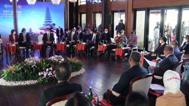 Pertemuan menteri kesehatan se-ASEAN ke-15 (15th AHMM) di Hotel Conrad, Bali, pada Sabtu (14/05/2022). (oto:Pelopor.id/Kemenkes) 