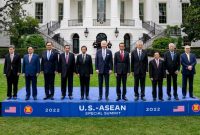 Presiden Amerika Serikat (AS) Joe Biden bersama para pemimpin negara ASEAN. (Foto: Pelopor.id/Twitter @POTUS)