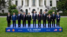 Presiden Amerika Serikat (AS) Joe Biden bersama para pemimpin negara ASEAN. (Foto: Pelopor.id/Twitter @POTUS)