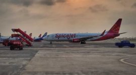Salah satu armada pesawat SpiceJet. (Foto: Pelopor.id/Twitter @flyspicejet) 