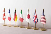 Ilustrasi bendera negara-negara G7. (Foto: Pelopor.id/Freepik) 