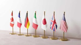 Ilustrasi bendera negara-negara G7. (Foto: Pelopor.id/Freepik) 