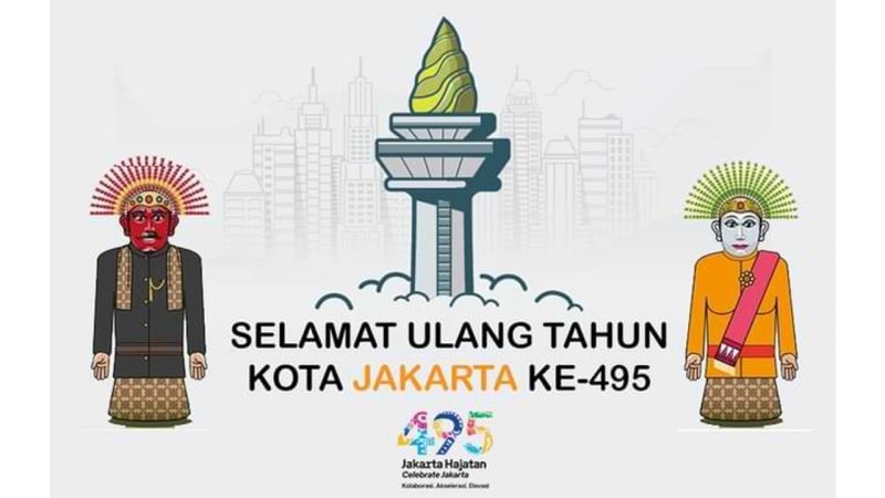 Ilustrasi HUT DKI Jakarta ke-495. (Foto: Pelopor.id/reviewsteknologiku.tech)