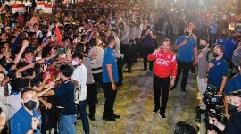 Presiden Jokowi di “Konser Kebangsaan, Membumikan Pancasila dari NTT untuk Nusantara”, di Ende, Rabu (01/06/2022) malam. (Foto: Pelopor.id/BPMI Setpres/Laily Rachev)