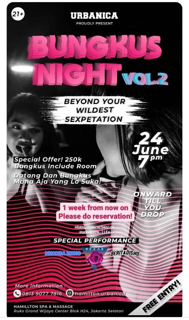 Poster Acara ‘Bungkus Night