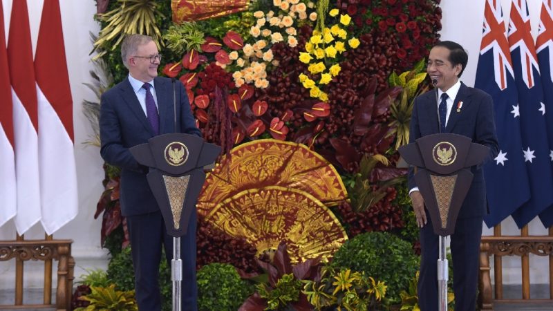 Presiden Jokowi bersama PM Australia Anthony Albanese, di Istana Kepresidenan Bogor, Jawa Barat, Senin (06/06/2022). (Foto: Pelopor.id/Setkab)
