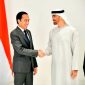 Presiden RI Joko Widodo (Jokowi) bertemu dengan Presiden Persatuan Emirat Arab (PEA) Sheikh Mohamed bin Zayed bin Sultan Al Nahyan, di Istana Al Shatie, Abu Dhabi, pada Jumat (01/07/2022). (Foto: Pelopor.id/Setkab)