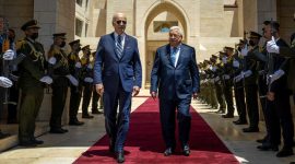 Presiden Amerika Serikat Joe Biden dan Presiden Palestina Mahmoud Abbas. (Foto: Pelopor.id/Twitter @POTUS)