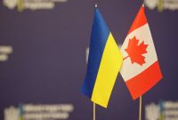 Ilustrasi bendera Ukraina dan Kanada. (Foto: Pelopor.id/Twitter @G_Galushchenko)