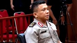 Ferdy Sambo di sidang kode etik di Gedung TNCC, Mabes Polri, Jakarta, Kamis (25/08/2022). (Foto: Pelopor.id/Tangkapan layar YouTube TV Polri)