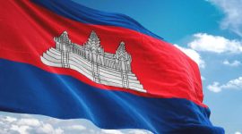 Ilustrasi bendera Kamboja. (Foto: Pelopor.id/iStock) 